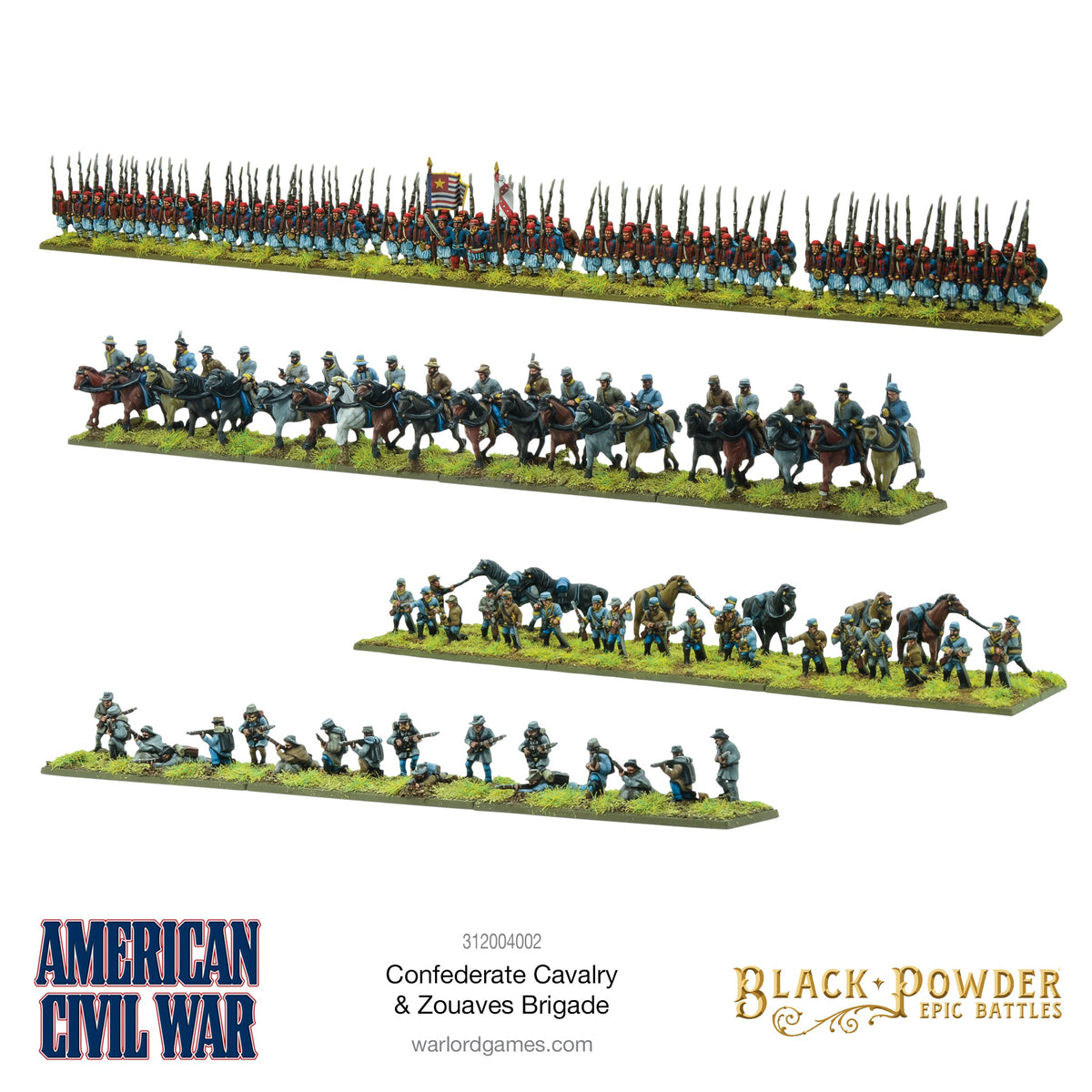 Epic Black Powder - ACW Confederate Cavalry & Zouaves Brigade