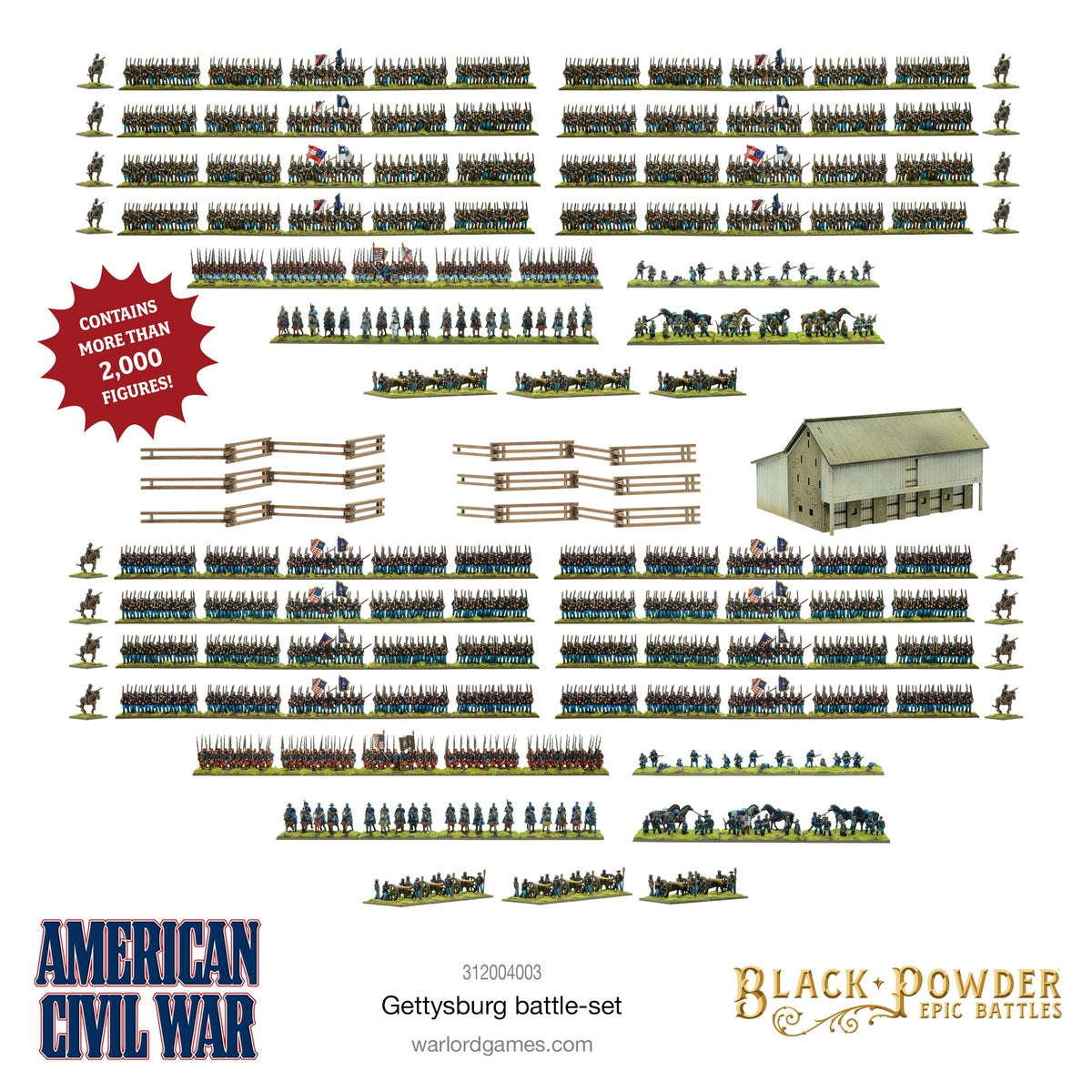 Epic Black Powder American Civil War -  Gettysburg Battle-Set