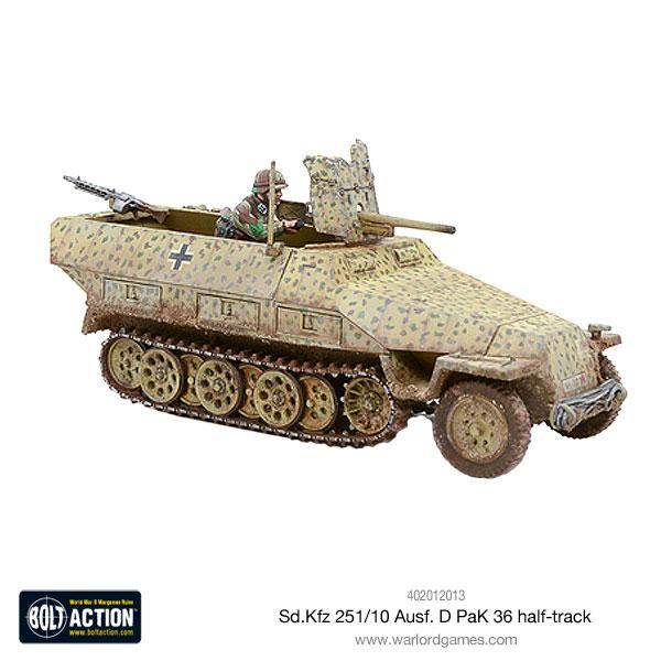 German Sd.Kfz 251/10 Ausf D Half Track (Pak 36 Plastic)