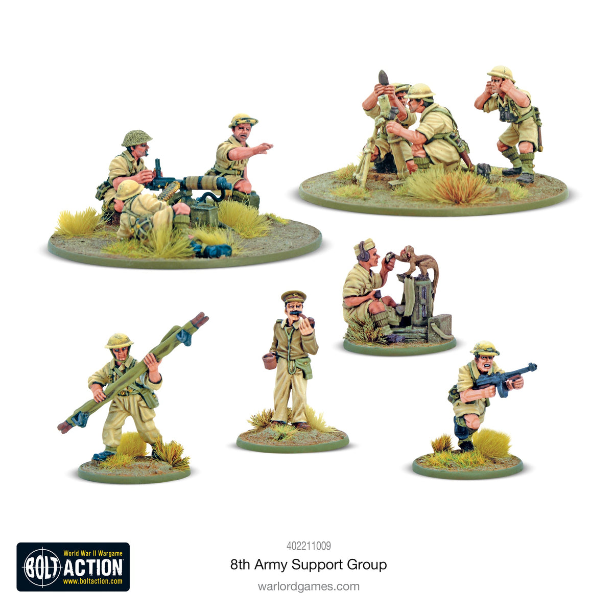 British (8th Army) Support Group (HQ, Mortar & MMG)