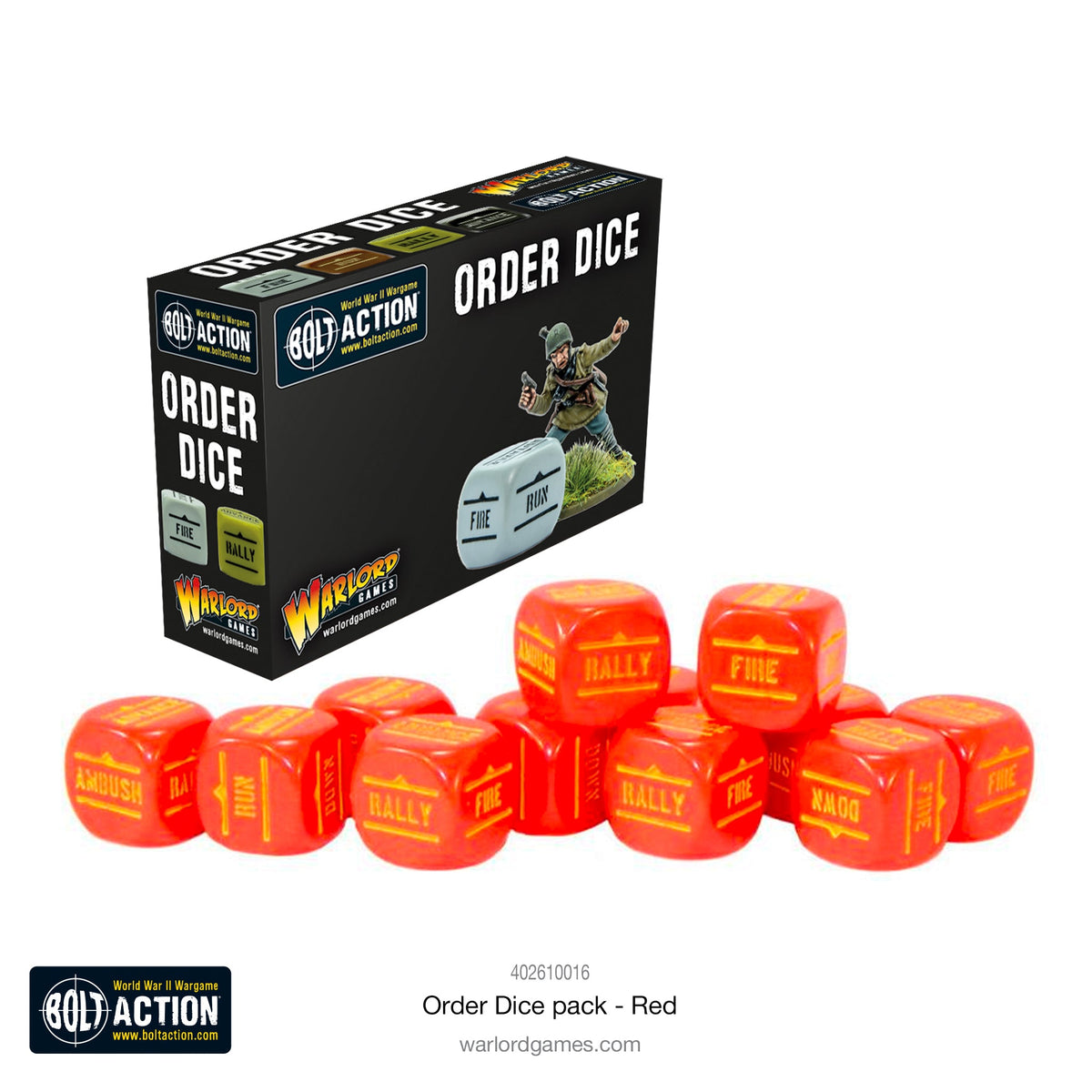 Bolt Action: Orders Dice - Red