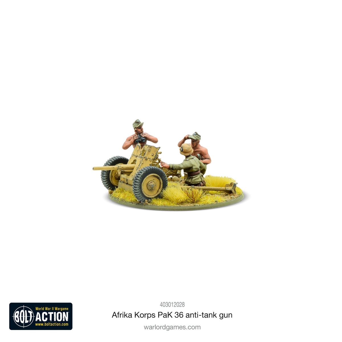 German Afrika Korps Pak 36 Light Anti Tank Gun