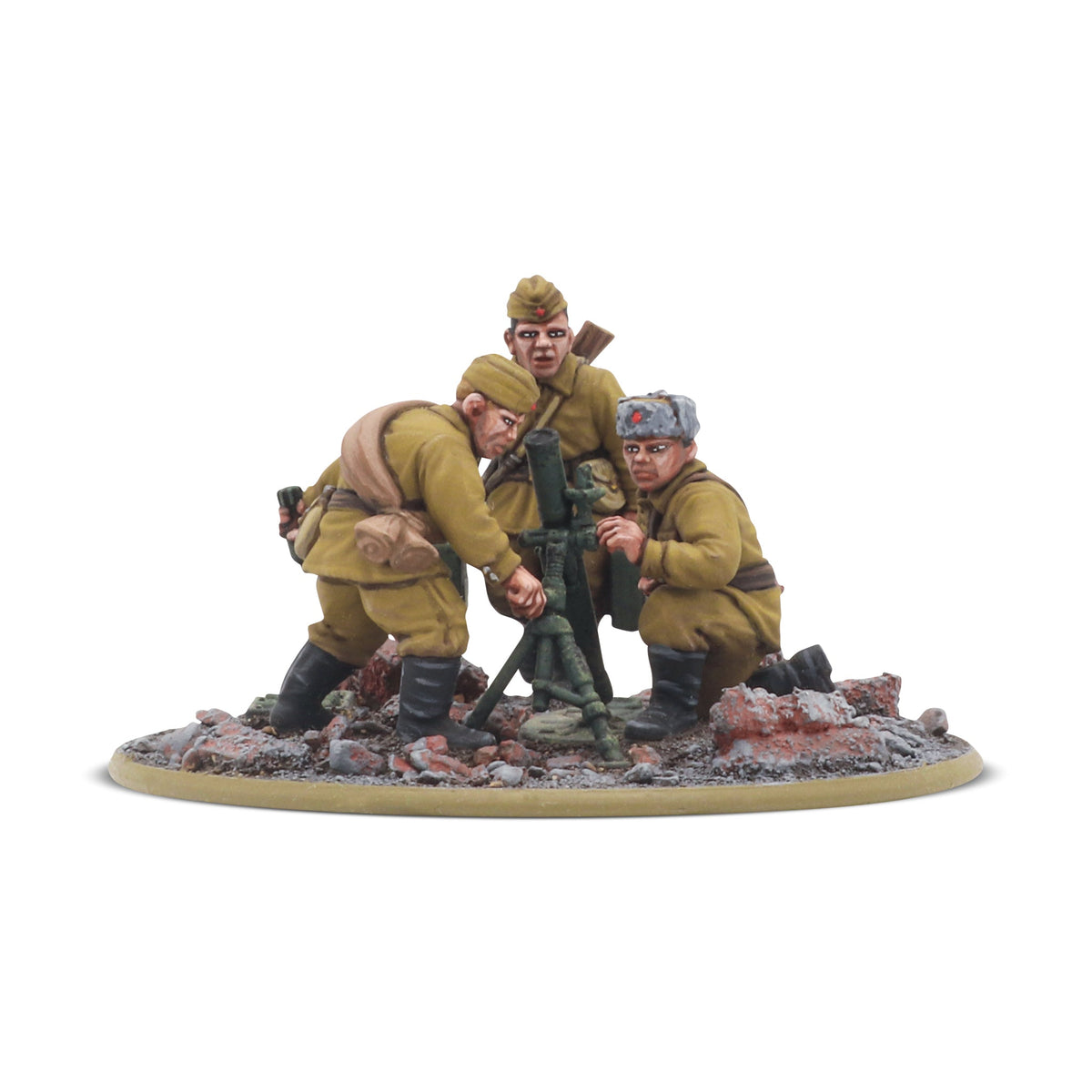 Soviet Army medium mortar team