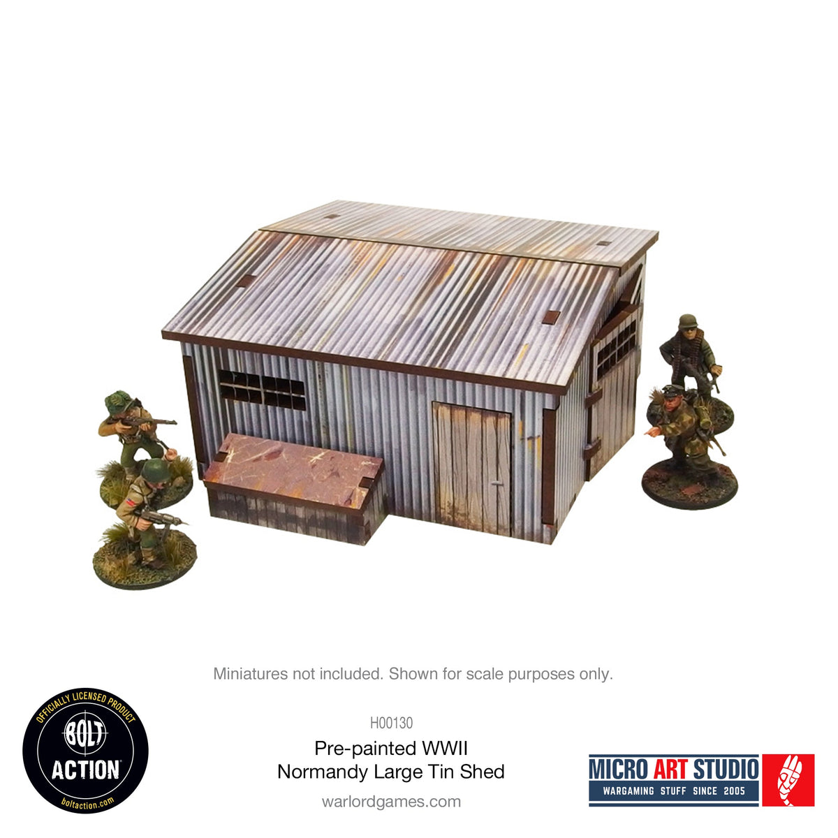 Prepainted WW2 Normandy Large Tin Shed