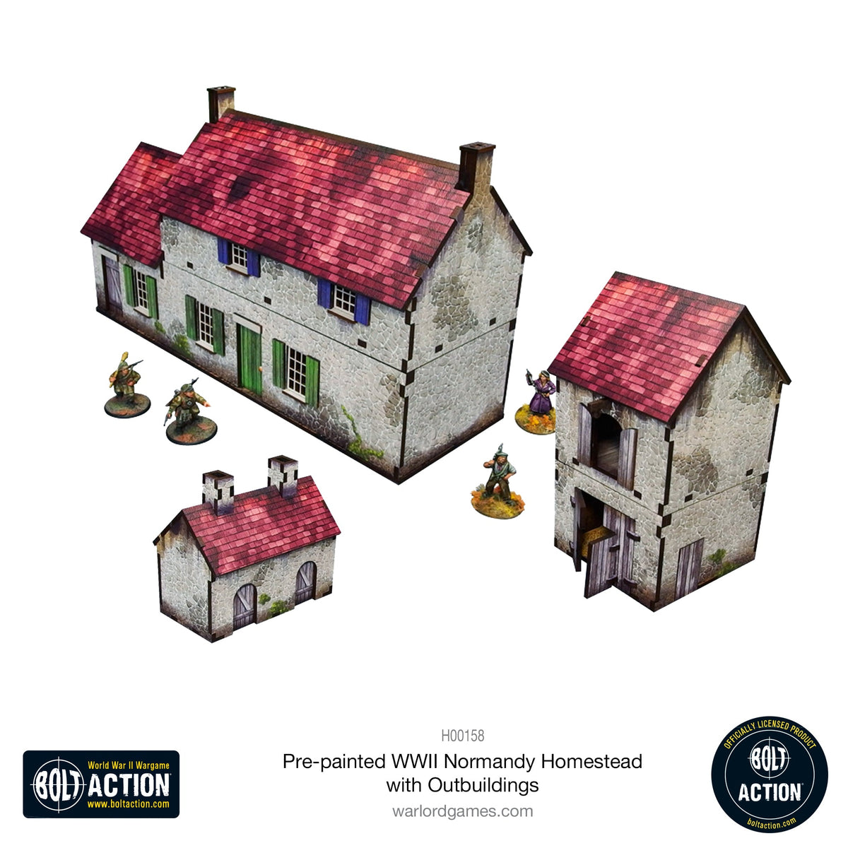 Prepainted WW2 Normandy Homestead with Outbuildings