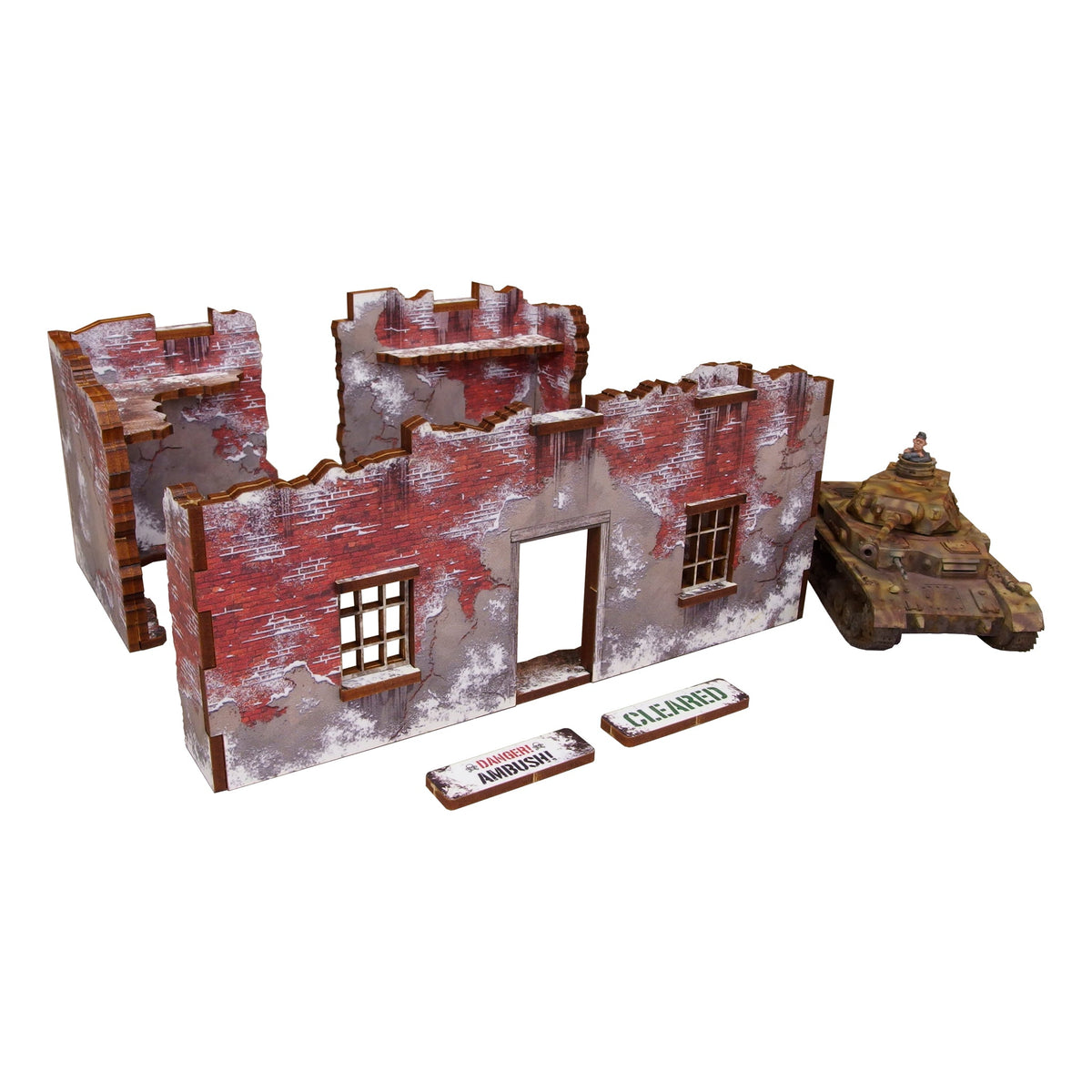 Prepainted WW2 Winter Ruin 1