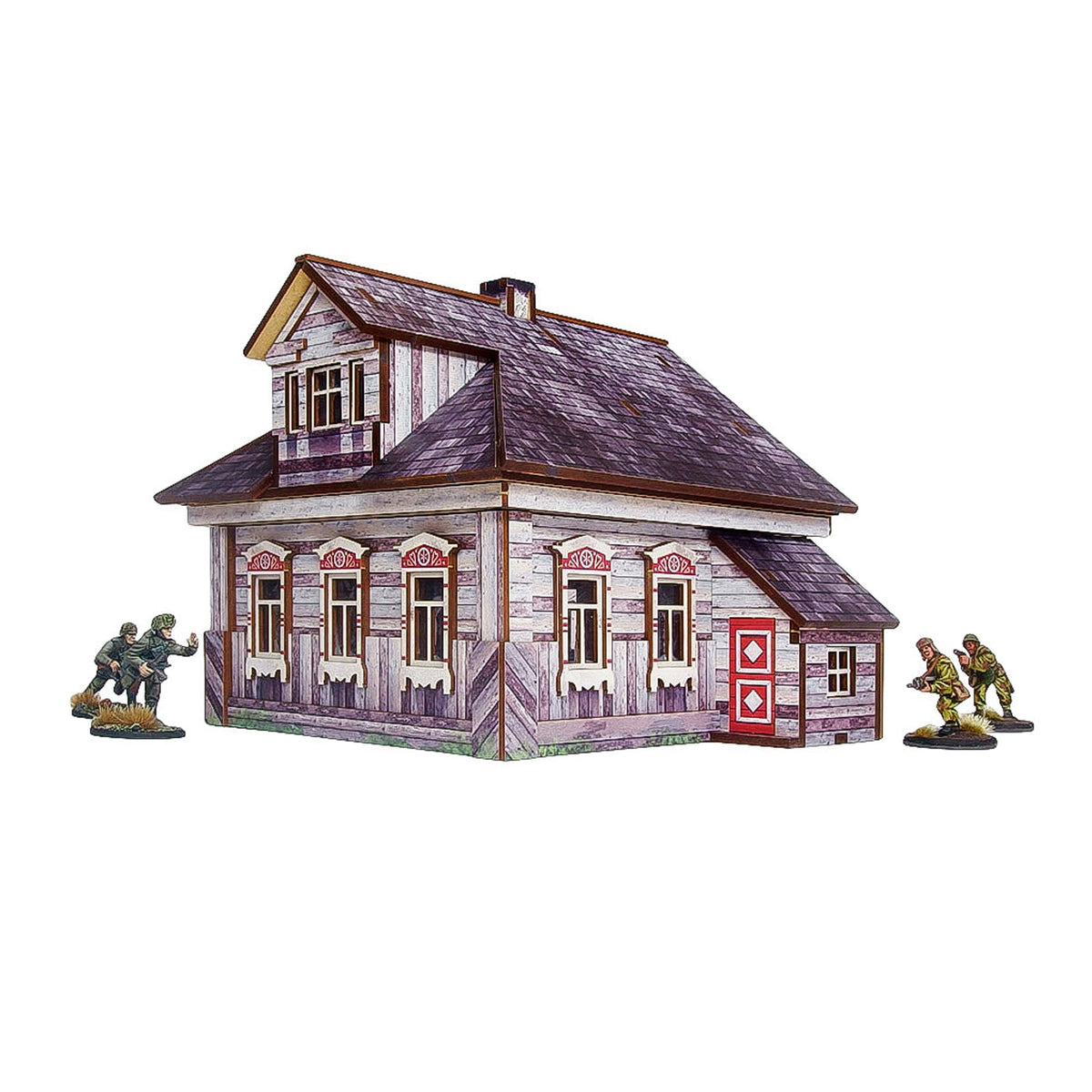 Prepainted WW2 Ostfront Village Whitewashed Dacha