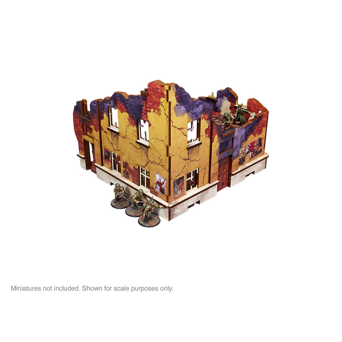 Prepainted WW2 Ostfront Stalingrad School Right (with 3rd floor)