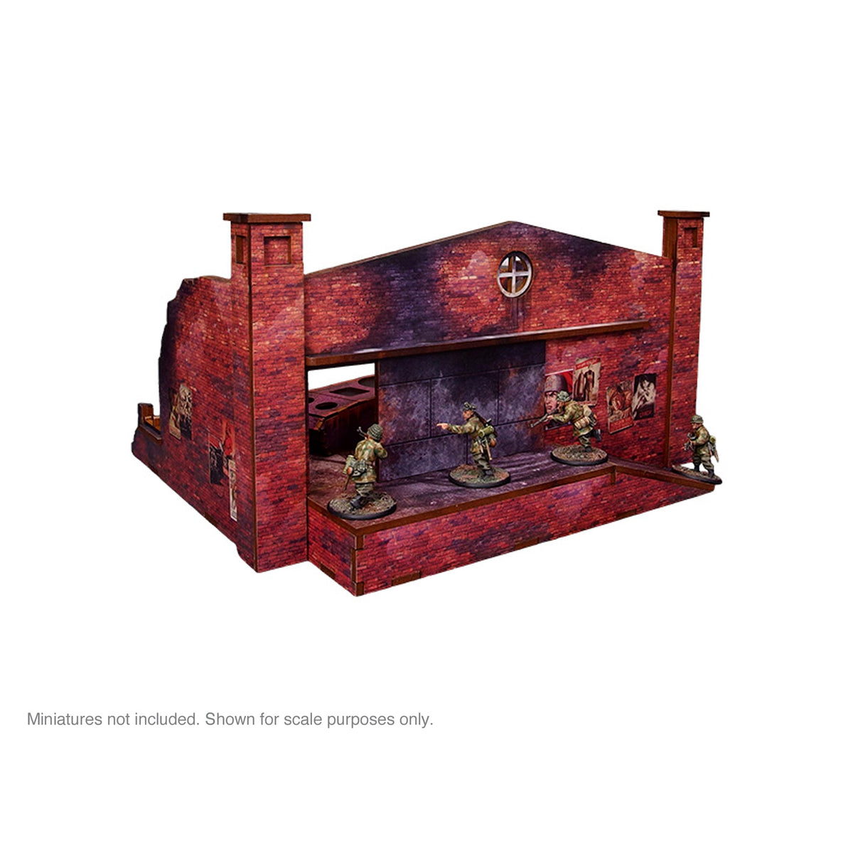 Prepainted WW2 Ostfront Stalingrad Factory Back (with ramp)