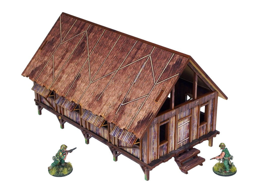 Prepainted WW2 Pacific Barracks