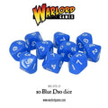 Blue D10 Dice
