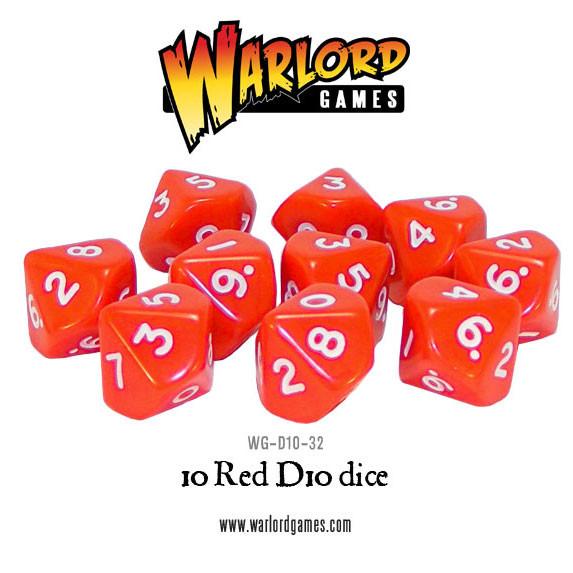 Red D10 Dice