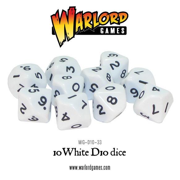 White D10 Dice