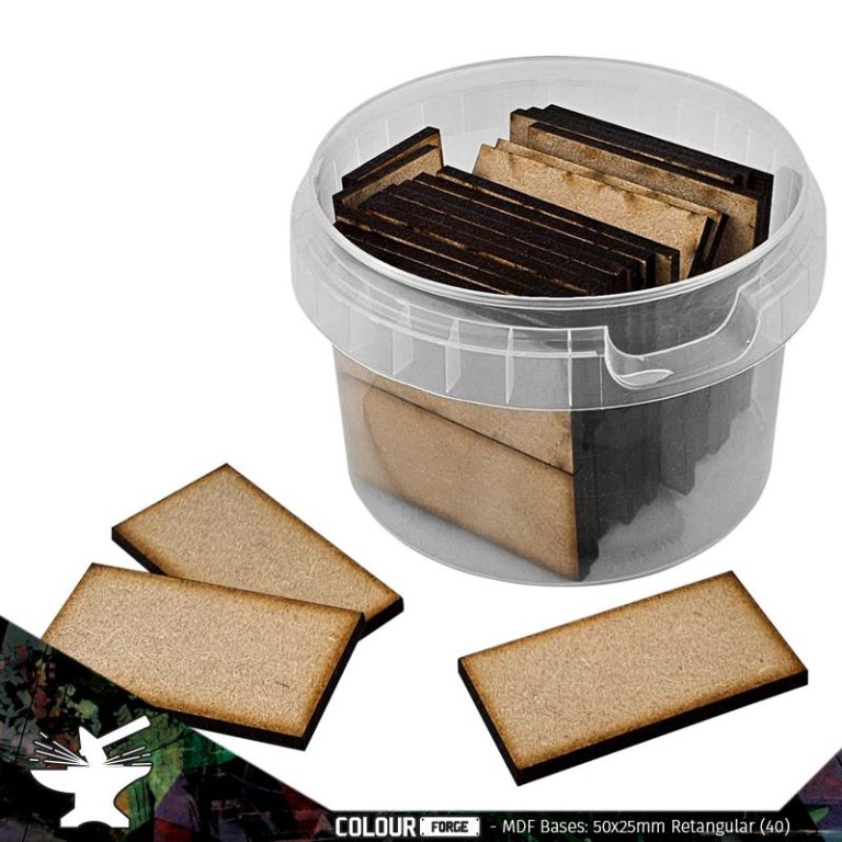 MDF Bases – 50x25mm Rectangular (35)